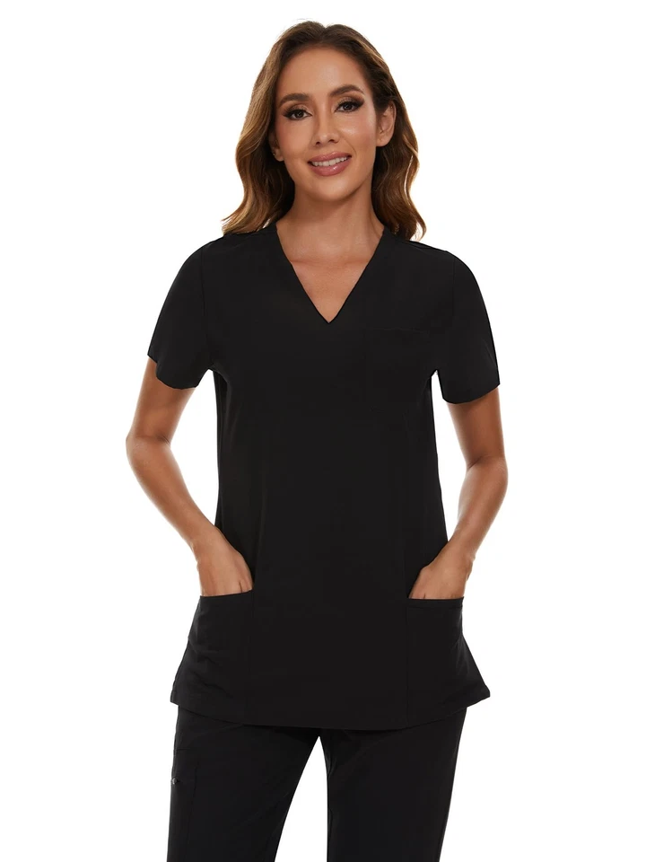 Scrubs for Women Set - Stretch V-Neck Scrub Top & Jogger Pant with 8 Pockets,... - Image 4 of 4