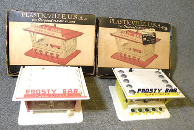 2  O/S  scale Building Kits - Frosty Bar - 1 Complete + 1 Missing Stools W/Boxes