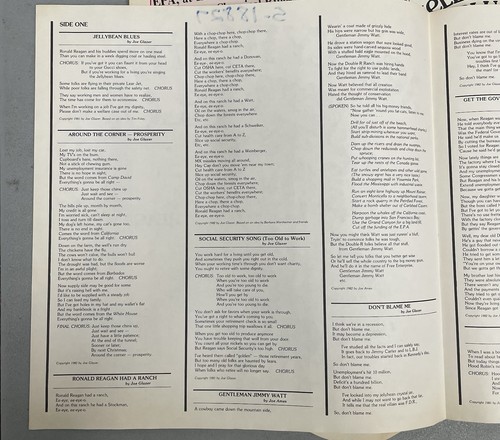 JELLYBEAN BLUES Vintage Vinyl Record By JOE GLAZER Songs Of REAGANOMICS Comedy - Picture 4 of 11