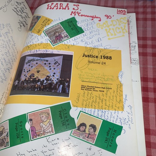 1988 Holmes High School, San Antonio, Tx. Yearbook Signatures - Bild 3 von 7