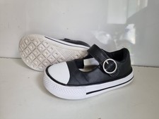 Converse Toddler All Star Mary Jane Slip On Trainers / Black White UK 8 EU 24