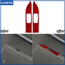 Red Carbon Fiber Rear Window Lift Switch Panel Cover Trim For Infiniti G35 02-04