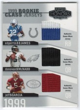 2002 Playoff Honors Rookie Class 2clr Jsys #RC9 McNabb Garcia Edgerrin James /50