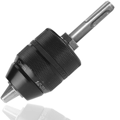 SDS Plus Keyless Drill Chuck Adapter 1/2 Inch 1.5-13mm Shank for Rotary Hammer