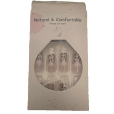 Pink Black Shiny Animal Print Press-On Nails Full Cover Pre-Designed Nail Art