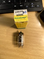 C15 NOS NIB Amperex 12AU7 Long Plate D Foil Getter RARE TV7 tests 94/94