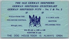 1971 Oklahoma QSL Card German Shepherd Amateur Ham Radio Britton OK C274