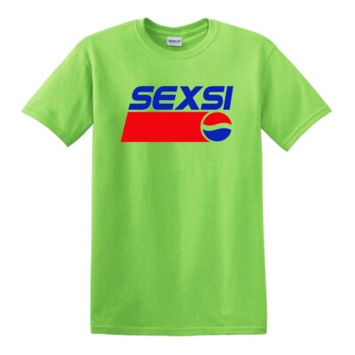 1991 RETRO SEXSI SEXY SODA COLA PARODY FUNNY JOKE COMICAL T-SHIRT TEE