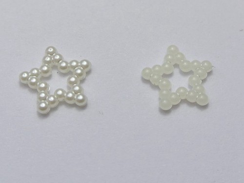 200 Pcs Ivory Acrylic Pearl Dotted Star Beads 12mm Scrapbook Craft - Imagen 6 de 6