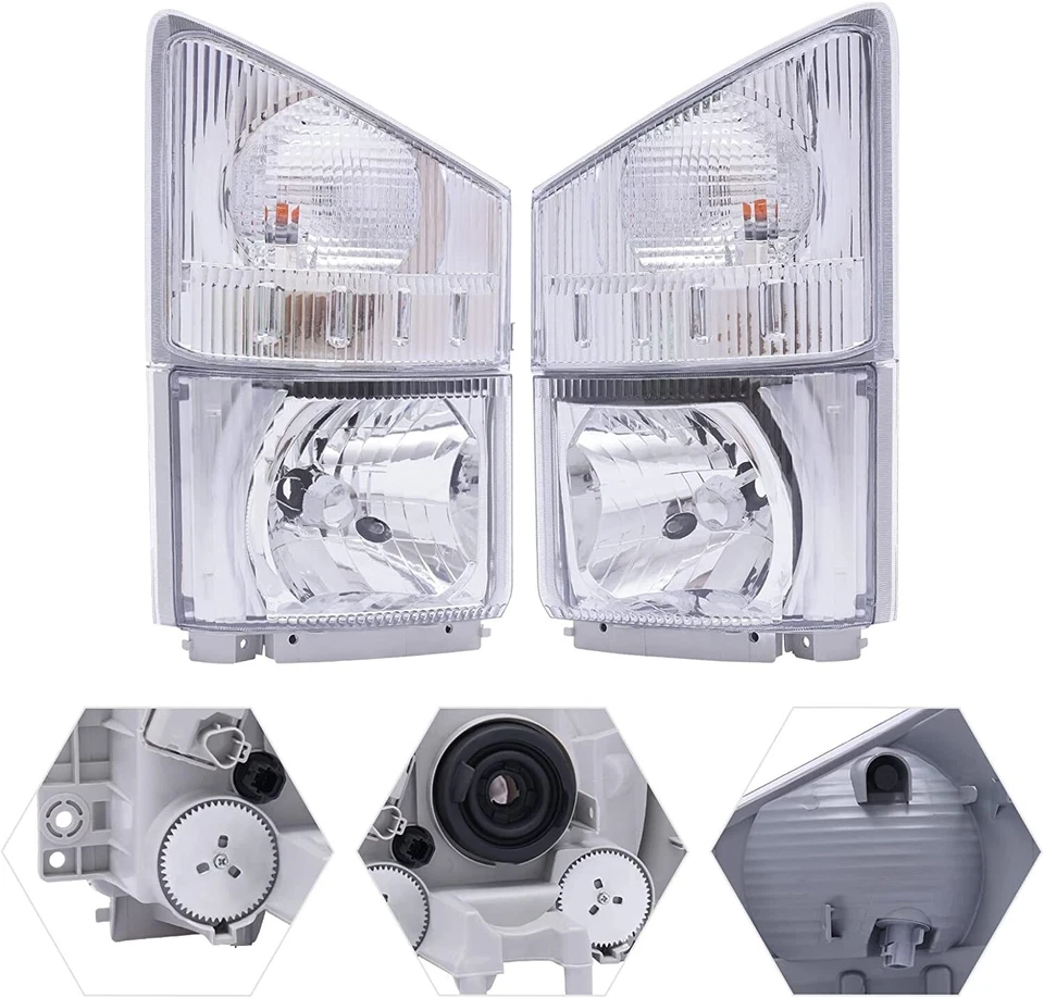 Par de faros de esquina izquierda y derecha aptos para 2008-2020 ISUZU NPR NPR-HD NQR NRR Foto 2 de 4