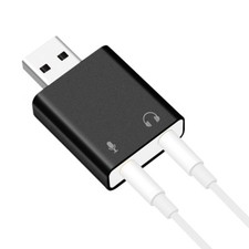 7.1 USB Sound Card External Adapter Audio Card 3D Stereo3.5mm Earphone PC Laptop