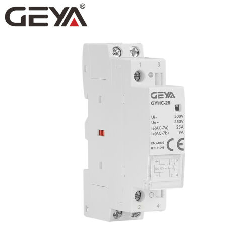 GEYA Modular DC Automatic Contactor 2P 25A 2NO 12V Household Contactor Din Rail - Picture 1 of 18