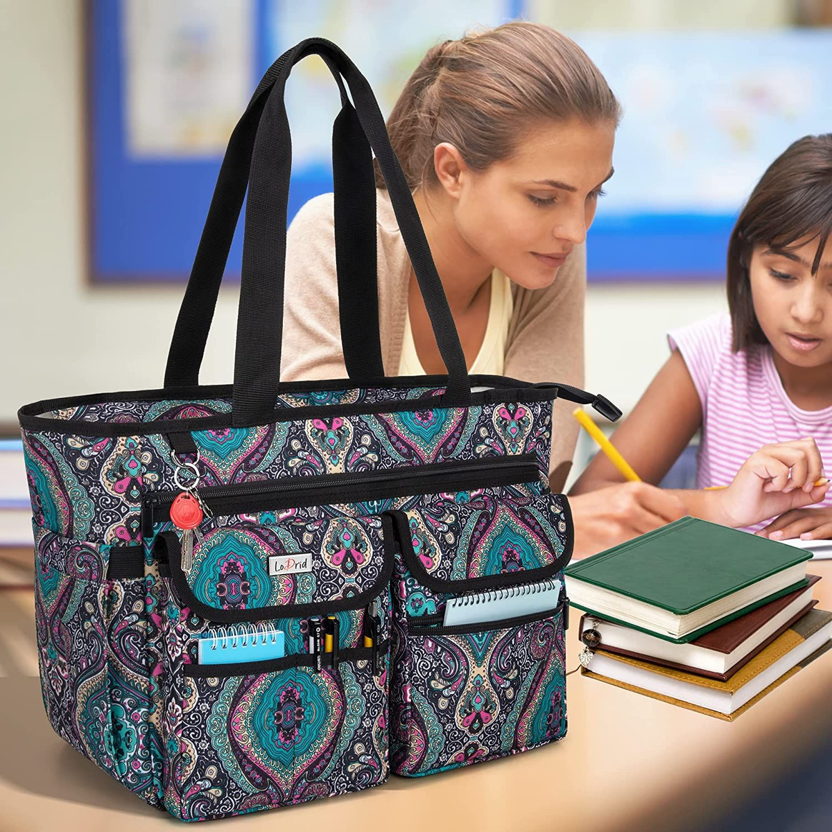Laptoptasche Damen 21L – Wasserabweisend, Mit 15,6" Fach, Schulterpolster & Diebstahlschutz – Für Büro, Uni & Reise