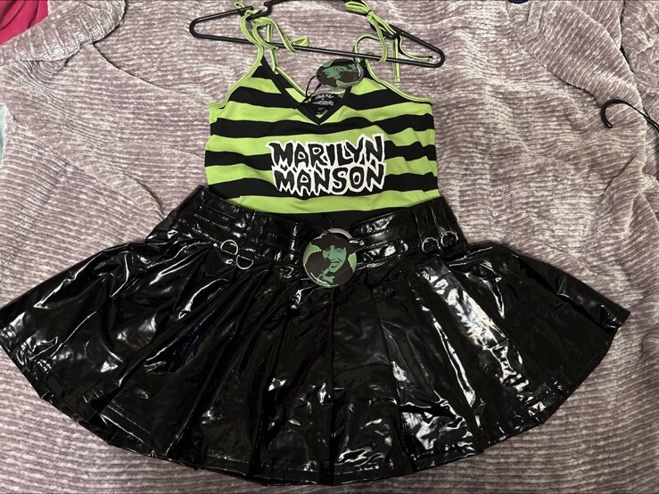 KILLSTAR Marilyn Manson ブラックミニワンピース dress women KILLSTAR - MARILYN MANSON - Sedate- Black - K