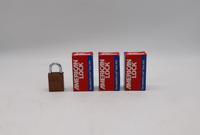 Lot De 3 Cadenas American Lock 3023CT Série 1100 - Sans Clés - Alu Rouge