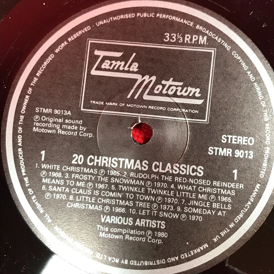 VARIOUS MOTOWN 20 Christmas Classics 1980 vinyl LP record Jackson 5 Diana Ross * - Image 3 of 4