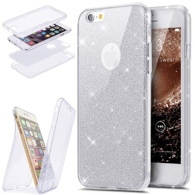 Hülle für iPhone X XR XS MAX 7 8 6 Plus Vorder und Rückseite Full Body Silikon Cover