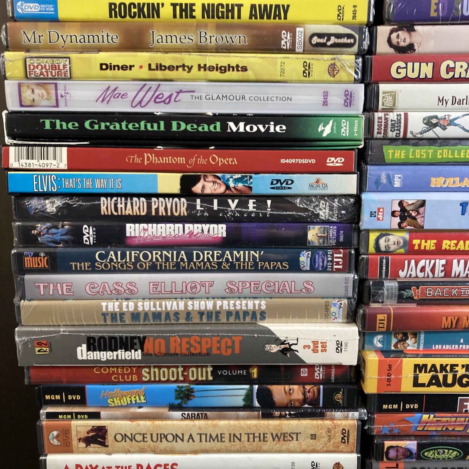(110+) MASSIVE DVD WHOLESALE LOT CLASSICS ROCK COMEDY KAUFMAN