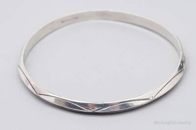 Vintage Native American TAHE Sterling Silver Bangle Bracelet Vintage Native American TAHE Sterling Silver Bangle Bracelet