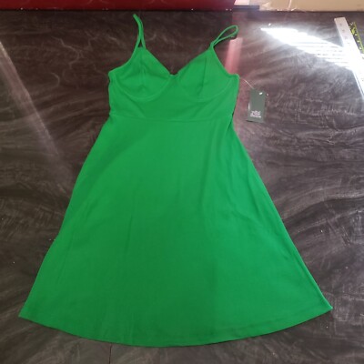 Wild Fable Skater Dress Women's Size Small Green Knit 008RM1 Target