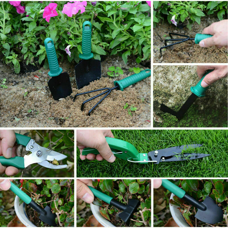 Image 2 - 10pc Garden Tool Set Vegetable Flower Gardening Hand Tools Kits w/ Carrying Case