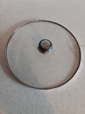 Fry Pan Lid Replacement Glass Stainless Steel Rim 12"