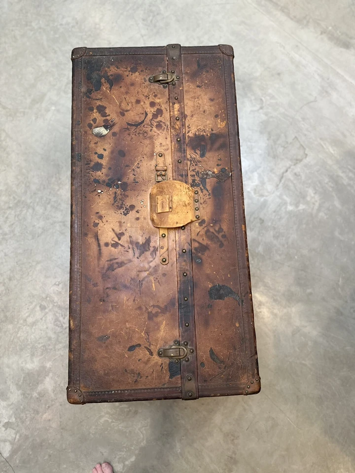 Louis Vuitton Malle Idéale Antiguo Monograma Damier Armario Vapor Baúl Cofre Foto 3 de 4