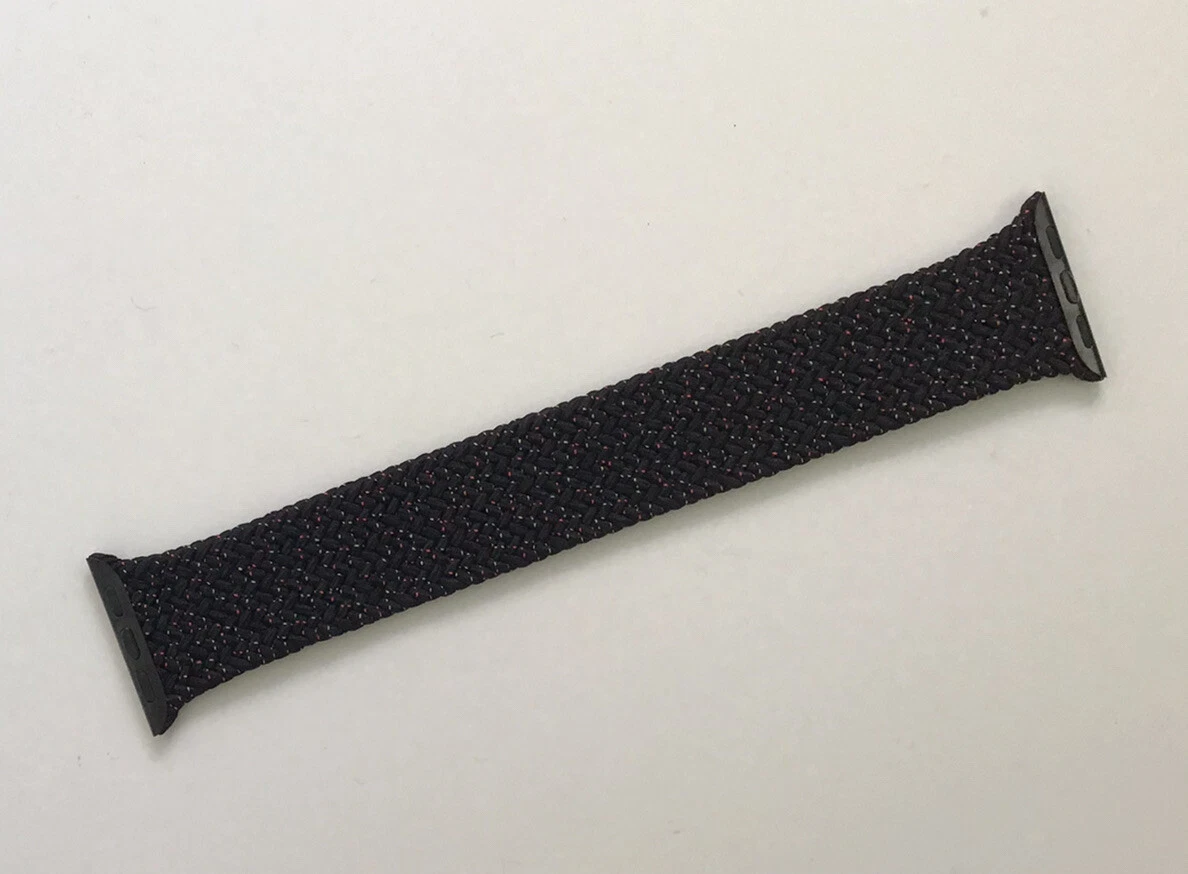 Genuine Apple Watch BRAIDED SOLO LOOP 45mm 44mm 49mm BLACK UNITY Size 10 Unboxed