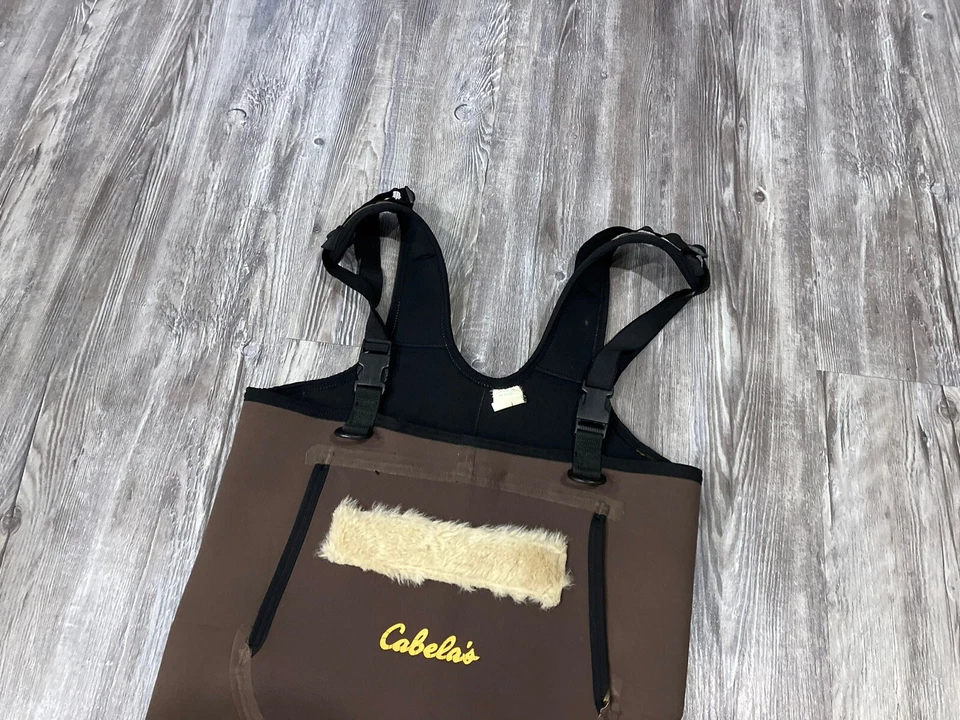 Cabela’s Wading Wader Men's Small Fishing Brown Camo Soft Foot Waders Neoprene - Image 2 of 4