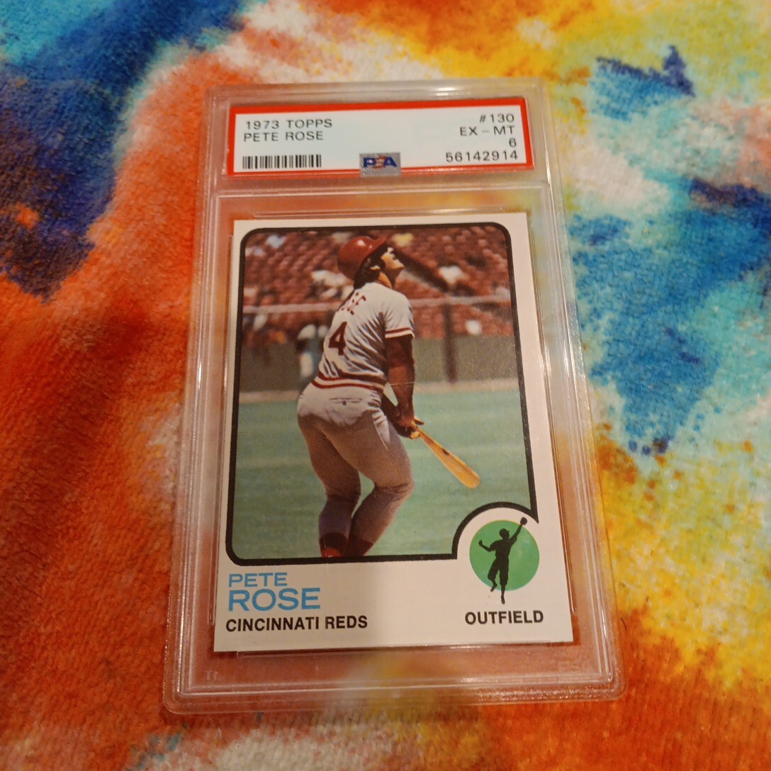 1973 Topps #130 Pete Rose PSA 6 NICE! Vintage Cincinnati Reds Big Red Machine