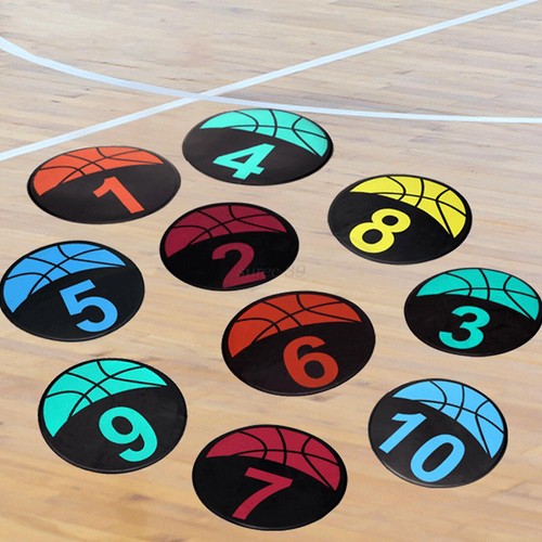 10pcs Numbered Floor Spot Markers Training Mark for Basketball Outdoor Indoor - Picture 12 of 14