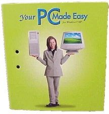 YOUR PC MADE EASY FOR WINDOWS XP BINDER VTG OWNER'S GUIDE STEP BY STEP START-UP