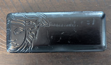 VERSACE Black Leather Embossed Medusa Head Square Glasses Sunglasses Hard Case