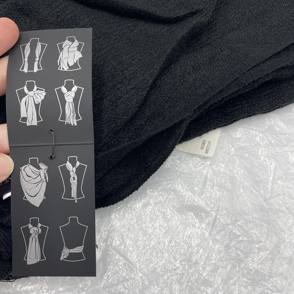 NWT Lane Bryant Women Black Scarf One Size Plus 26”x80” Z51 - Image 4 of 4