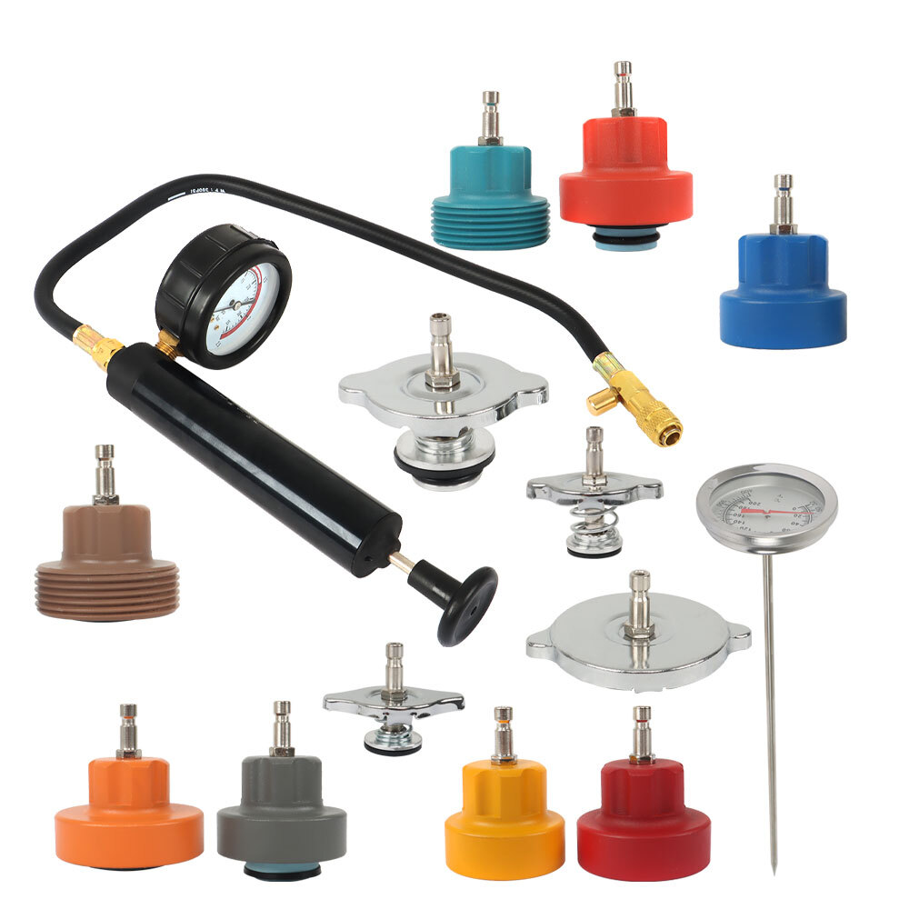 Head Gasket Leak Detector 14Pcs Coolant Radiator Pressure Tester Cooling System eBay