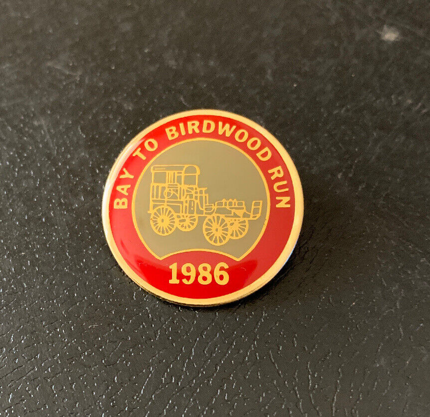1986 BAY TO BIRDWOOD CAR RUN Car Lapel Pin Badge