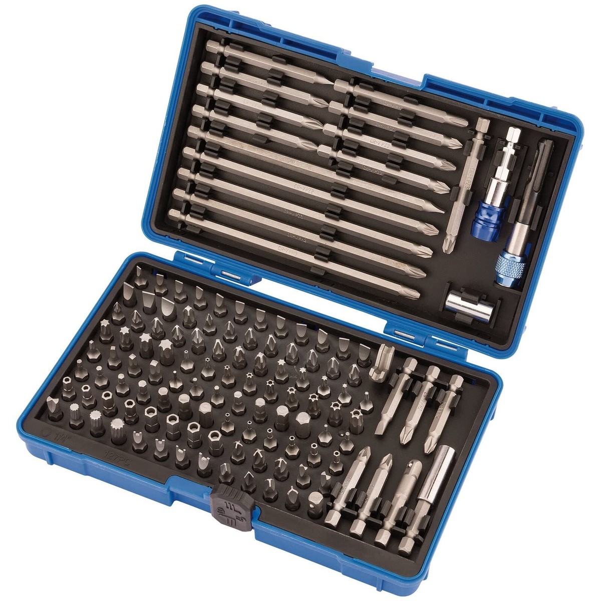 Draper 82398 Magnetic Bit Holder Set (127 Piece), Silver 