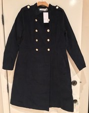 Vintage Nwt Just Fabulous Trench Coat Blue Womens Size Xl