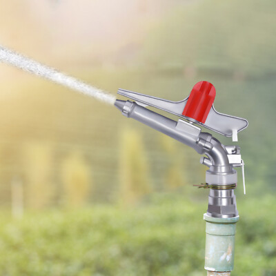 2'' 360° Rain Spray Gun Adjustable Impact Sprinkler Large Area Water Irrigation