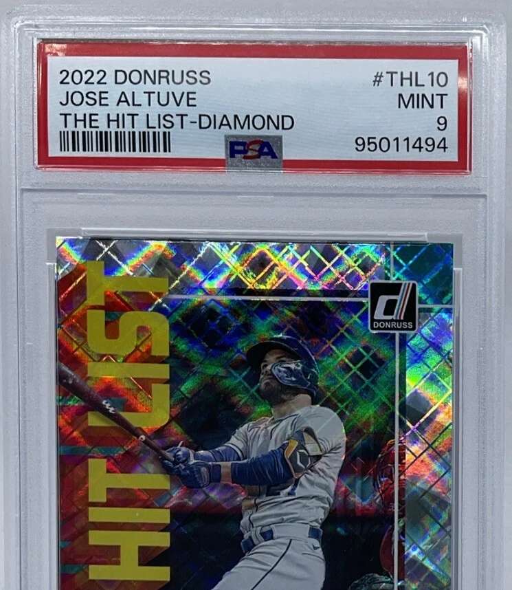 Jose Altuve PSA 9 - 2022 Donruss Hit List 'Diamond' - Astros - "Gigante" -Corazón Foto 2 de 4