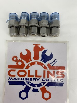 Hy-Lok 316-L-9FE 1/4'' SS w/CCL-4 w/Stop Collar Male Fitting Connector 5/PKG