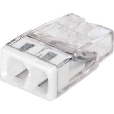 WAGO Verbindungsklemme 2273-202 - 2-Leiter 2,5 mm² transparent/weiß