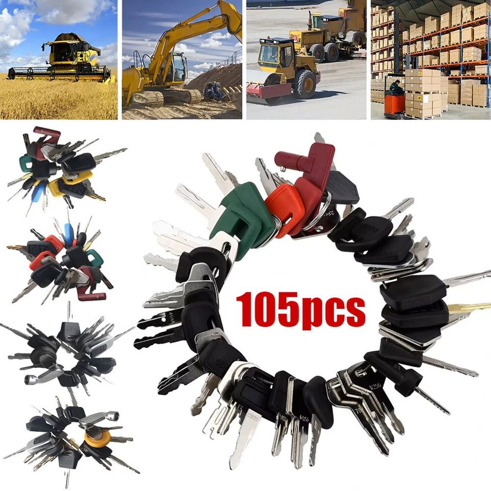 105x Master Keys Set Heavy Equipment Ignition Keys Fits Many Models USA - Image 2 of 4