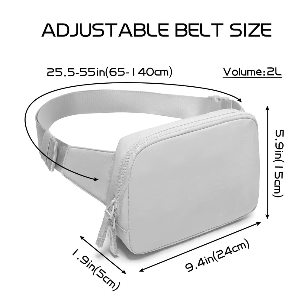 2L Belt Bag Cross Body Fanny Packs for Women Crossbody Fanny Pack Fashion Wai...