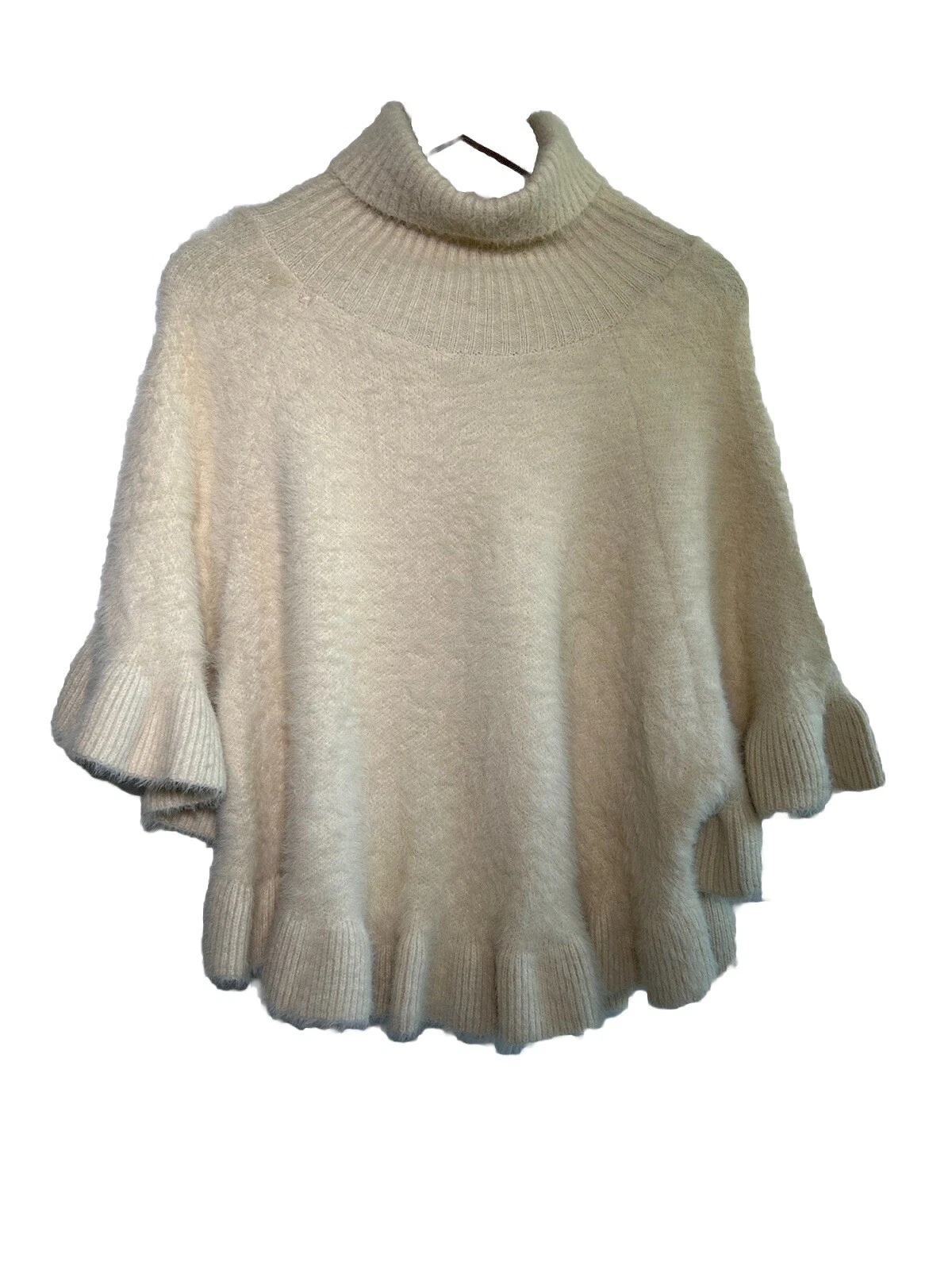 Anthropologie, Poncho Style Cream Colored Sweater Women’s Large