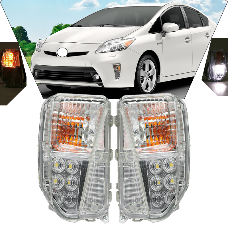 Fit 2012 2013 2014 2015 Toyota Prius LED DRL Bumper Signal Fog