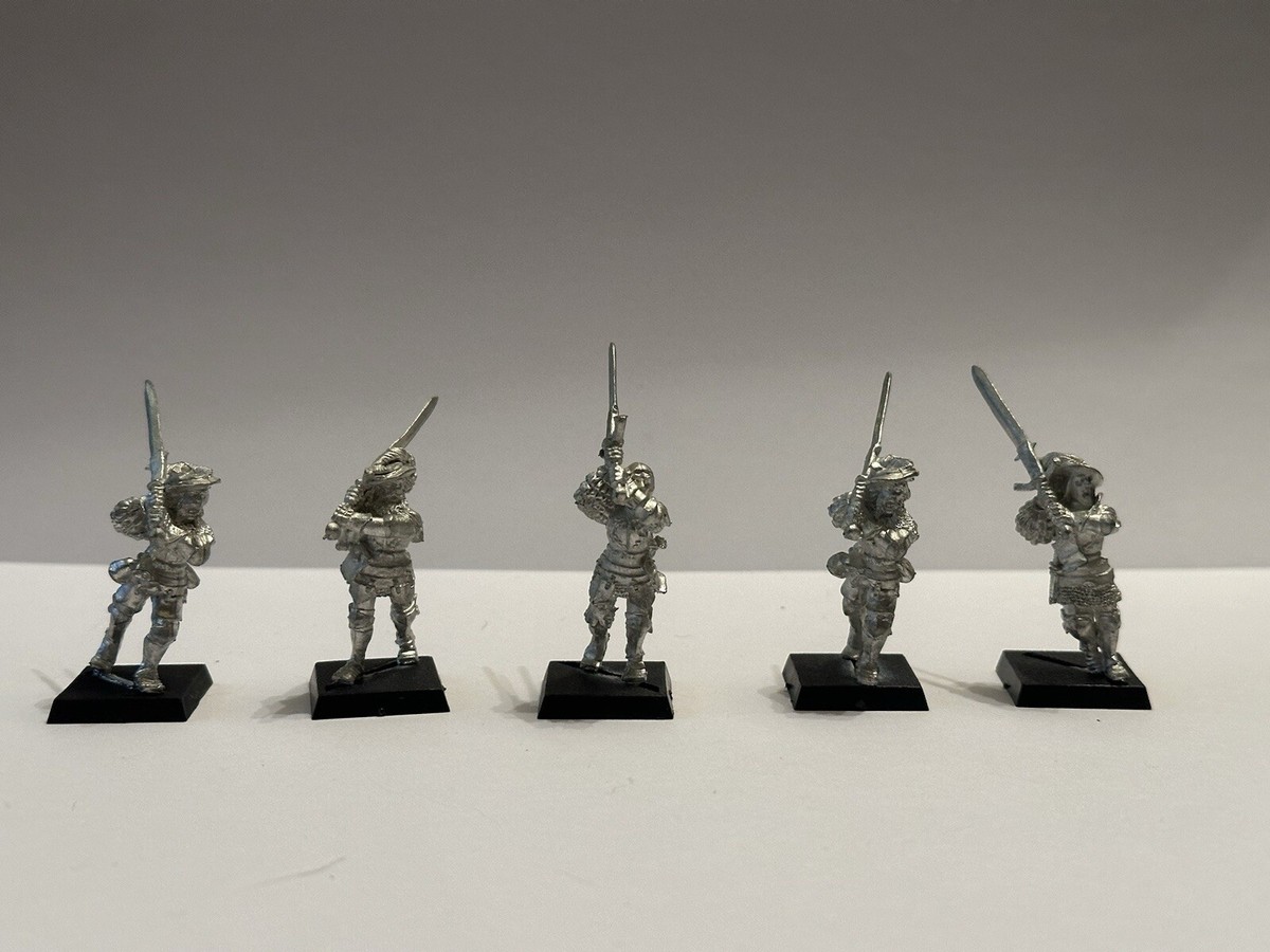 8 Greatswords Empire Warhammer Metal OOP 1992 – Figurines WFB Oldhammer Non Peintes