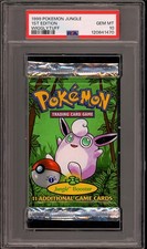Pokemon 1999 WOTC 1st Edition Jungle Wigglytuff Sealed Booster Pack PSA 10