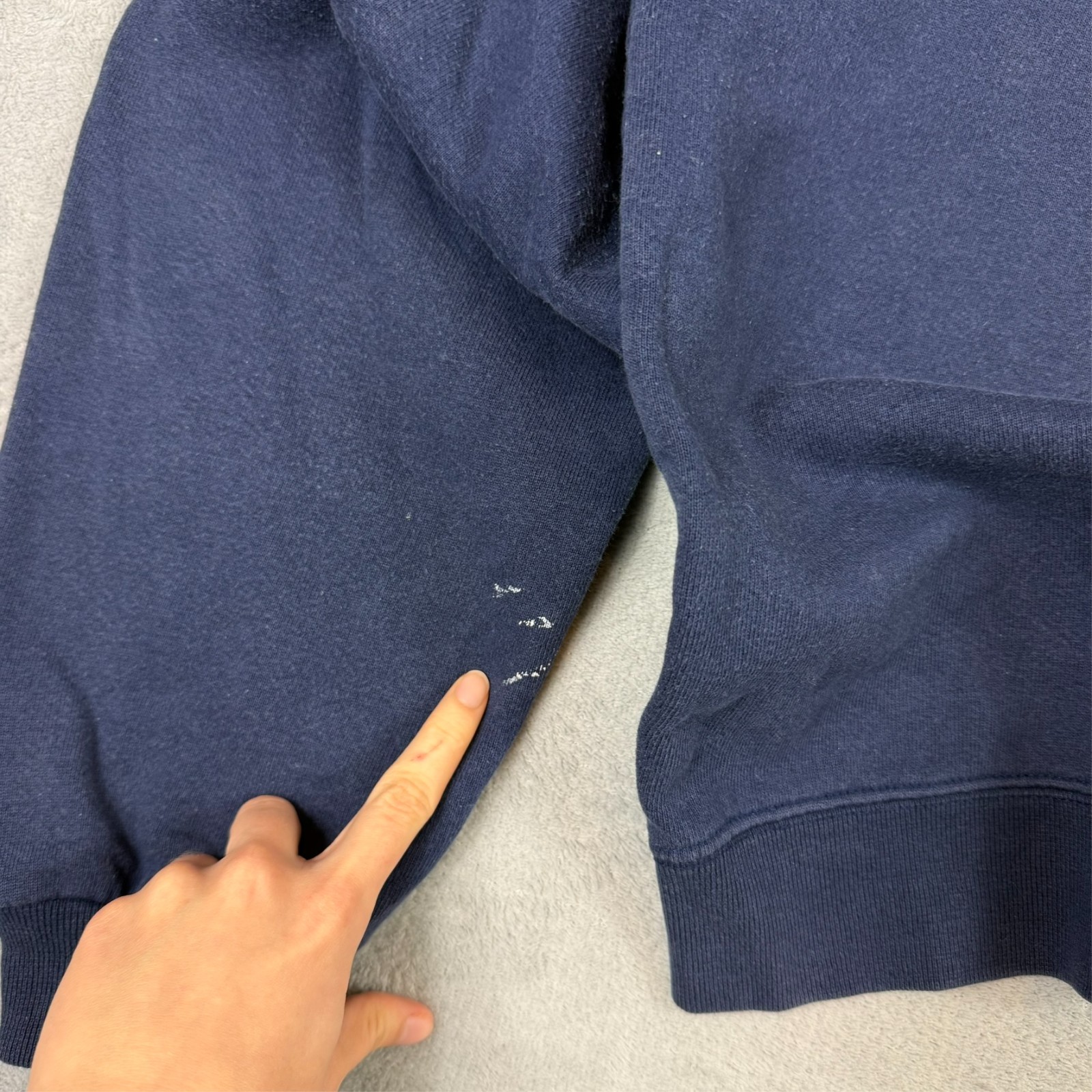 Vintage Nike 1990's Navy Red Spellout Heavyweight Oversized Small Sweatshirt image 6