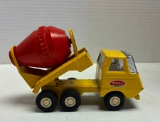 C4 Tonka Steel Classics Yellow Pressed Steel 5" Cement Mixer Truck Raise/Lowers